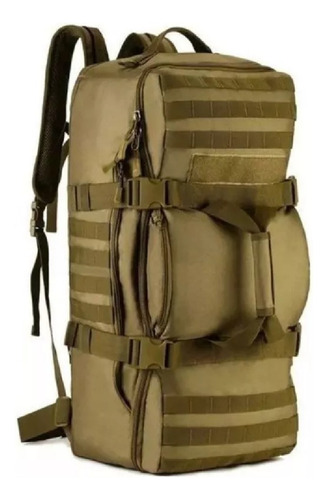 Bolso Mochila Tactico Militar Molle 60 Litros Color Coyote Diseño De La Tela Lona