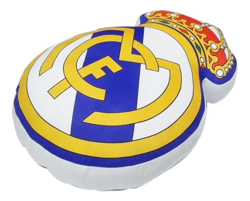 Cojin Peluche Escudo Real Madrid 30cm Suave Cómodo