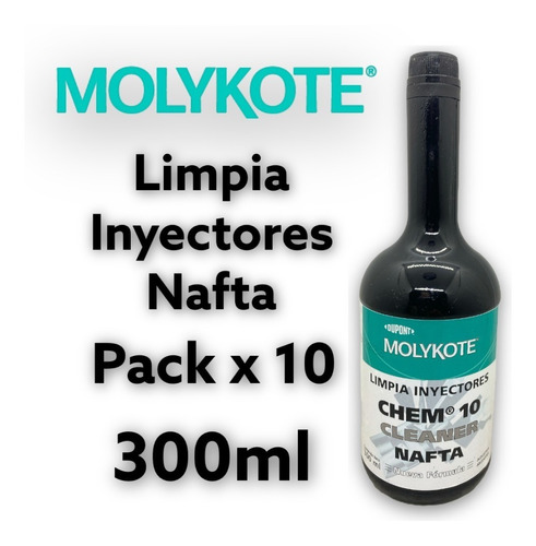 Limpia Inyectores Nafta Molykote X 300ml Pack X 10 Unidades