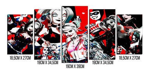 Cuadro Escalonado  Harley Quinn 10 3129