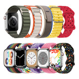 10 Correas Extensibles Para Apple Watch Ultra 8 7 Se 6 5 4 3