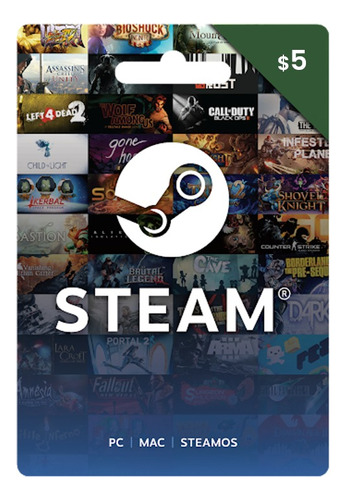 Gift Card Steam 5 Usd Argentina