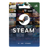 Gift Card Steam 5 Usd Argentina