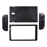 Carcasa Para Consola Nintendo Switch - Negra Lineas Gris