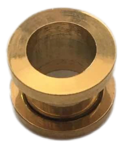 Piercing Alargador Aço Cirúrgico Dourado 10mm