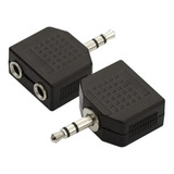 Adaptador P2 Macho Stereo Para 2 P2 Fêmea Stereo Unidade