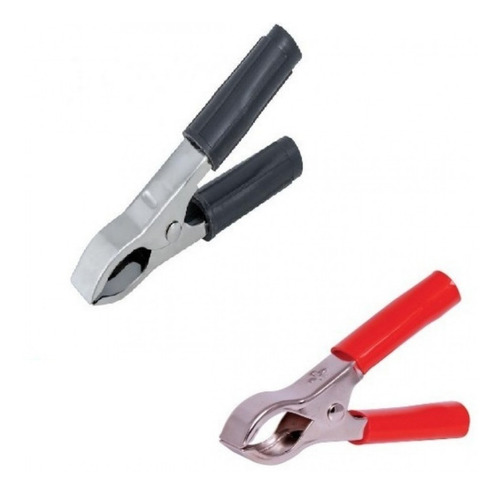 Pinza Cocodrilo 30a Negro-rojo X 2