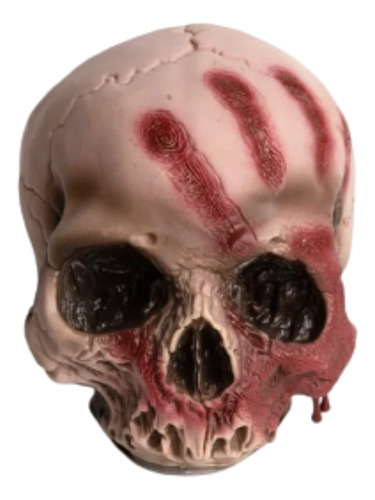 Calavera Cráneo Con Mano Sangrienta 16x15cm Halloween Adorno