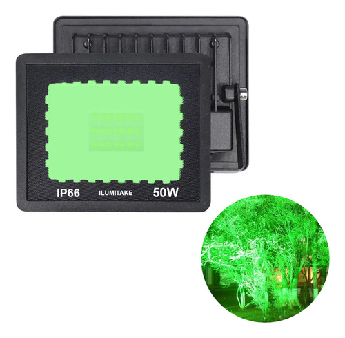 Refletor Led 50w Ip66 Luz Verde Mini Holofote Chip Smd Forte