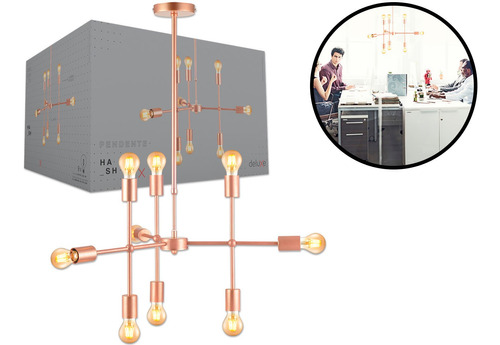 Pendente Luminária De Teto Avant 9xe27 Industrial Retrô