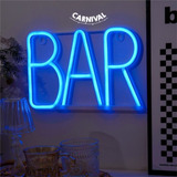 Cartel Neon Led Abierto 50x12cm Acrilico Transparente