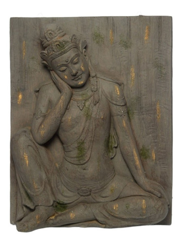 Imagen Decorativa Buda Sobre Relieve 64cm