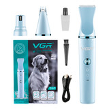 Kit 3 En 1 Cortadora Pelo Perros Uñas Vgr V-205 Cerámica Usb