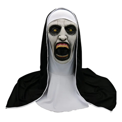 Máscara De Monja De Película De Terror Adultos Halloween Color Negro | Envío gratis