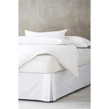 Funda De Sommier Blanco Colchon De 1 Y 1/2 Plazas 90x190 Cm