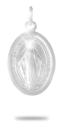 Medalla Dije Virgen Milagrosa Plata 925 25 Milímetros