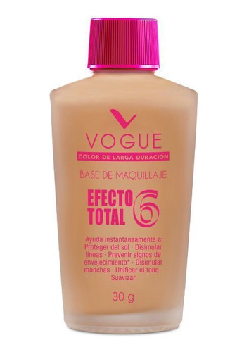  Vogue Base De Maquillaje Efecto Total 6  Bronce