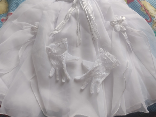 Vestido Blanco Para Niña Talla 2 Bautizo