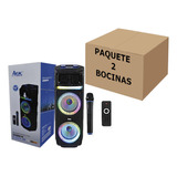 Bocina Bluetooth Karaoke Microfono Amplificada Control 2pzs