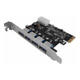 Placa Pci Express De 4 Puertos Usb 3.0 Local Publico Starko