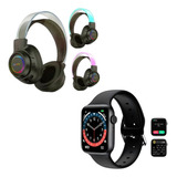 Audífonos Bluetooth Inalambricos Rgb Diadema + Smart T500