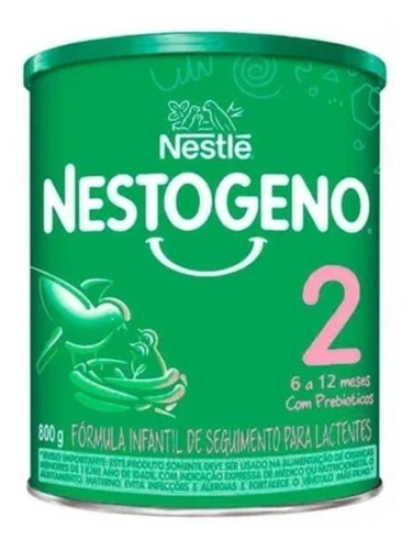 Leche De Fórmula En Polvo Nestlé Nestogeno 2 En Lata De 800g - 6  A 12 Meses