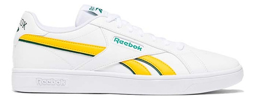 Tenis Reebok Court Retro Blanco Con Amarillo Para Hombre