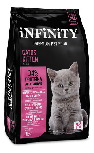 Alimento Infinity Para Gatos Kitten 1 Kg Premium