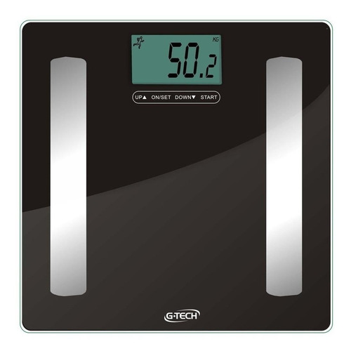 Balança Corporal Digital G-tech Glass Pro Preta, Até 150 Kg