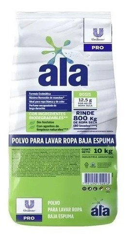 Jabón En Polvo Ala Matic X 10kg (pack X 2 Uni)