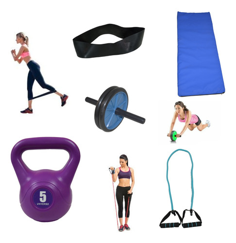 Set Kit De Entrenamiento N°5 Funcional Fitness Gym Casa