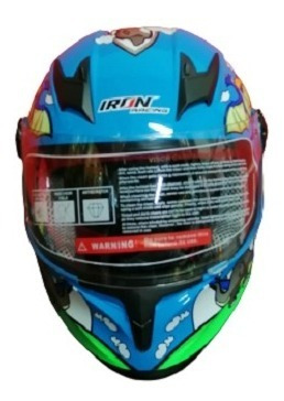 Casco Infantil Integral Cerrado Certificado Iron Racing 