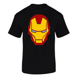 Camiseta Manga Corta Iron Man Casco Series Black