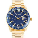 Relógio Technos Racer Dourado E Azul Esportivo Premium Luxo