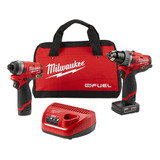 Combo Rotomartillo-impacto M12 2/4amp Fuel Milwaukee 2598-22