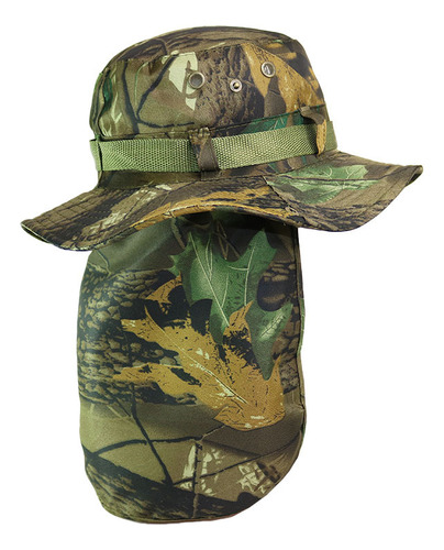 Sombrero Australiano Camuflaje Selva Con Tapanuca - Pesca