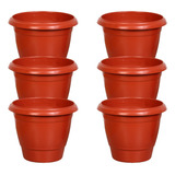 Conjunto Vasos P/ Plantas Jardim Varanda Terraço 06 Pçs