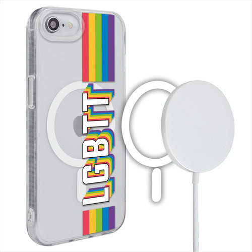 Funda Para iPhone Magsafe Lgbt Arcoíris Colores Pride Gay