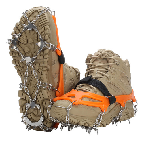 Crampones Con Clavos Inox Para Calzado De Nieve/orange Xl