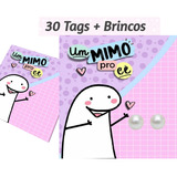 40 Lembrancinhas Tag Um Mimo Florks Com Brinco De Pérola