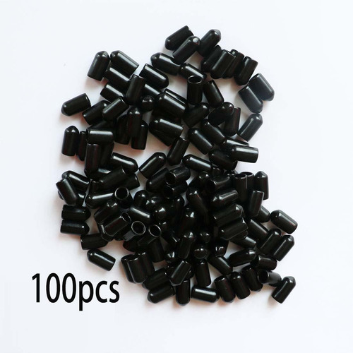 Yeji  100 Protectores De Rosca De 1/4 Pulgadas Color Negro