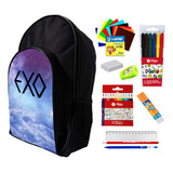 Super Combo Mochila + Utiles De Exo K-pop #430