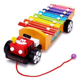 Tractor Xilófono 8 Notas De Arrastre Montessori Para Niños