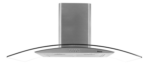 Exaustor Depurador De Cozinha Philco Glass Pco90g Aço Inoxidável De Parede 90cm X 50cm X 35cm Prateado 127v