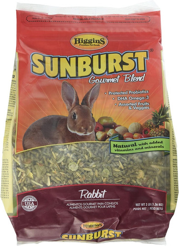 Alimento Para Conejo Joven Higgins Sunburst Mix De 2.27 Kg