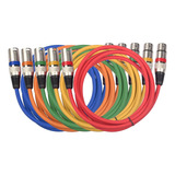 1 Cable Xlr De 3.2 Pies, 5 Paquetes De Colores: Cable Xlr