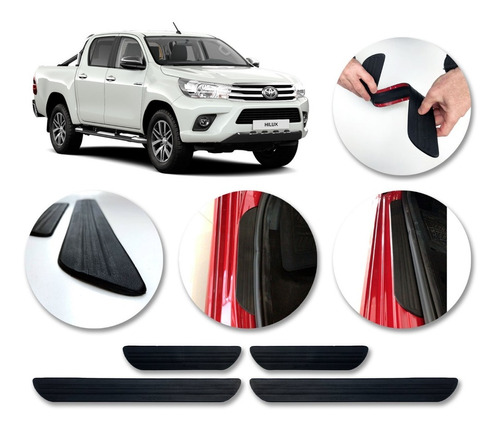 Cubre-zócalo De Puertas X4 5mm Espesor Toyota Hilux 2023