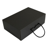 20 Mailbox Con Agujeta 30x20x9.5 Cm. Caja De Envíos Negro