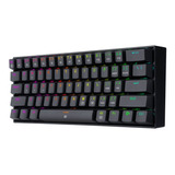 Teclado Gamer Redragon Dragonborn K630 Qwerty Redragon Brown Inglês Us Cor Preto Com Luz Rgb