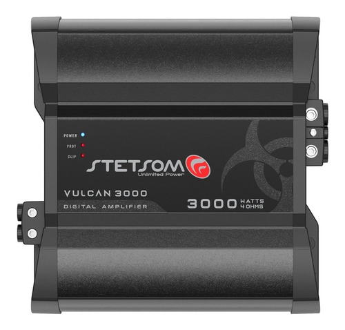 Módulo Amplificador Stetsom Vulcan 3000 1c 3000w Rms 4 Ohms Cor Preto